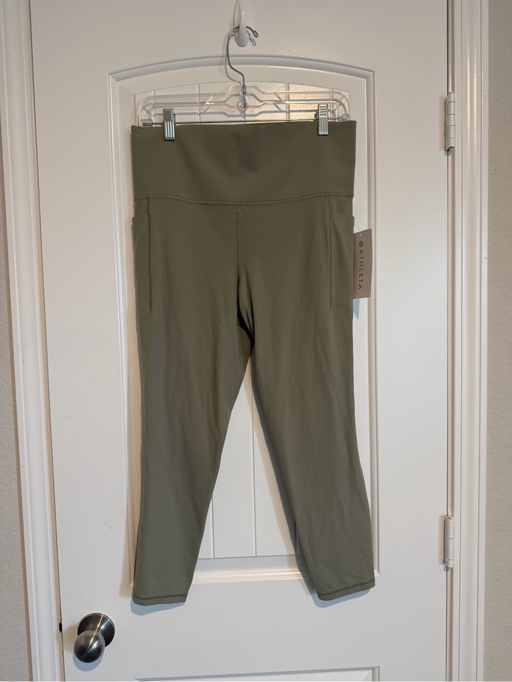 Athleta Olive Green High-Rise Pocket Leggings